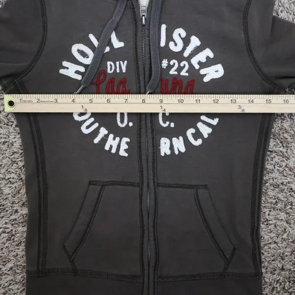 Hollister Laguna OC Southern Cal Women's Full Zip Hoodie Brown XS 16x20 - Picture 14 of 16